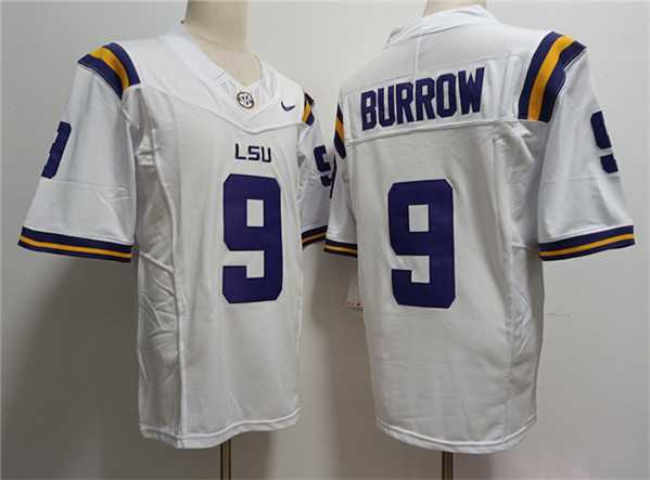 Mens LSU Tigers #9 Joe Burreaux White 2023 Stitched Baseball Jersey Dzhi->lsu tigers->NCAA Jersey